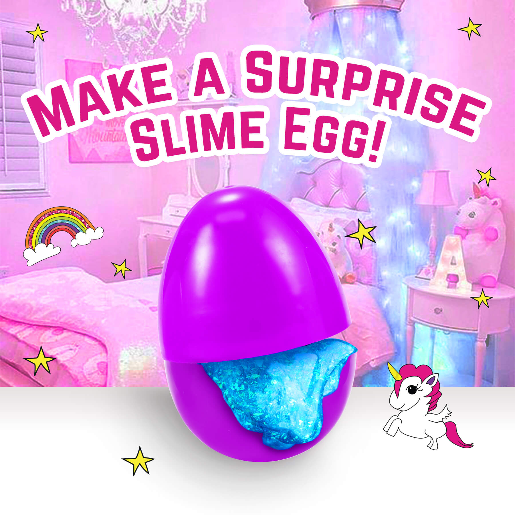 Wo JellyCube GirlZone Überraschungs-Ei Galaxy Slime Set für Mädchen Fluffy 