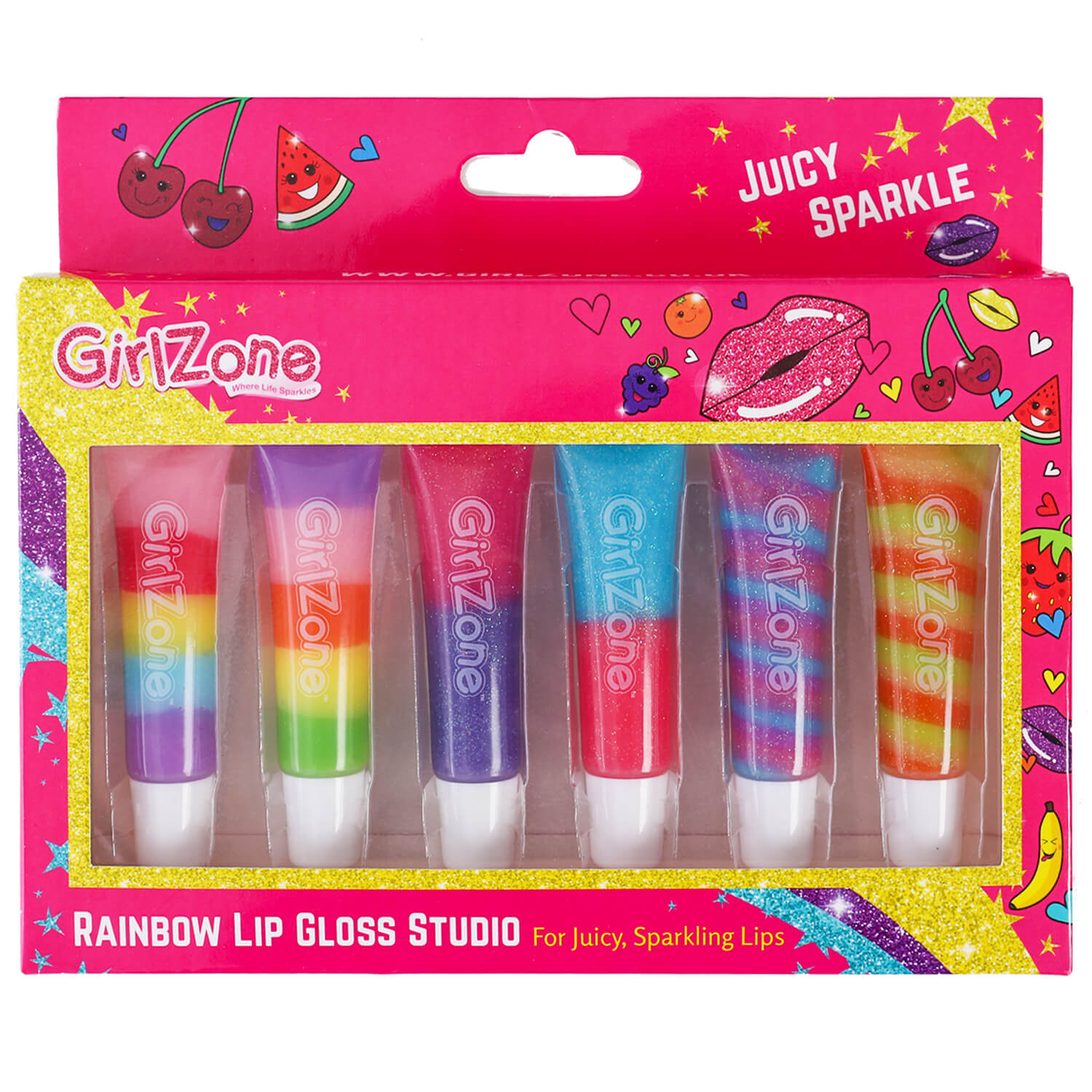 Juicy Rainbow Lip Gloss Set for Girls, Lip gloss set for girls